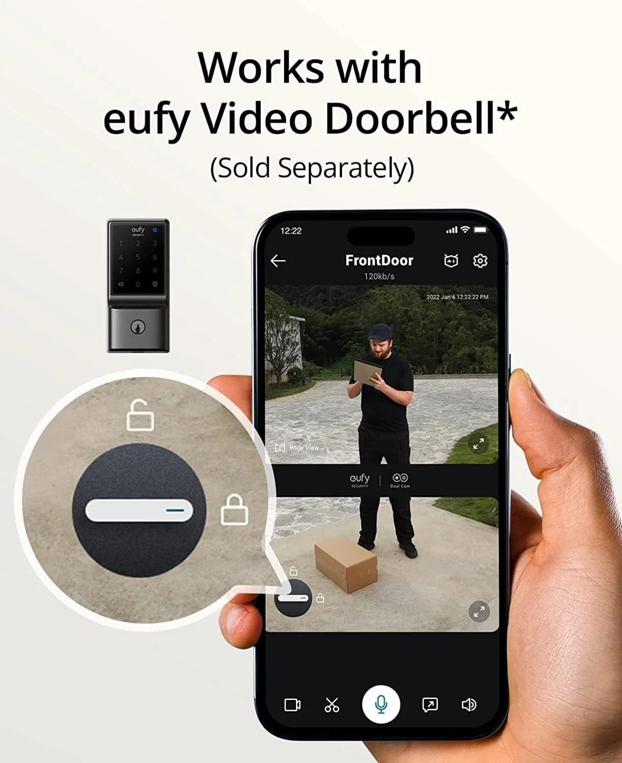 قفل ذكي Eufy Smart Lock C234 أسود مع Wi-Fi مدمج للتحكم عن بعد من Anker - Image 7