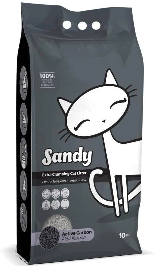 Sandy Cat Litter Sandy فحم منشط 5KG بنتونايت الصوديوم امتصاص روائح متكامل