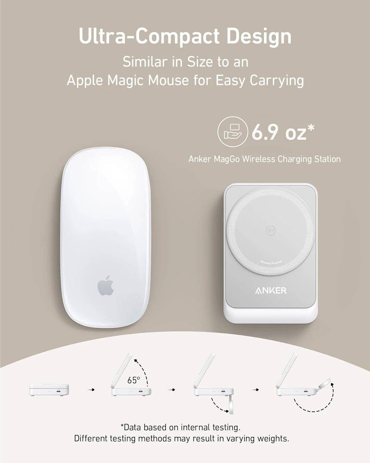 شاحن لاسلكي 15W قابلة للطي 3 في 1 لشحن سريع مع MagSafe وQi2 من Anker - Image 4