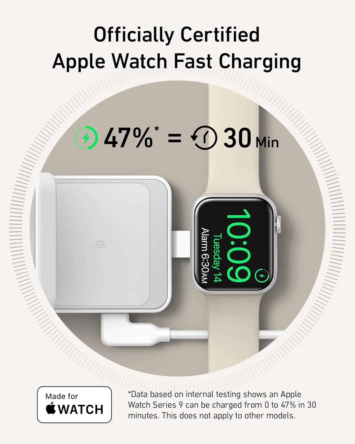 شاحن لاسلكي 15W قابلة للطي 3 في 1 لشحن سريع مع MagSafe وQi2 من Anker - Image 5