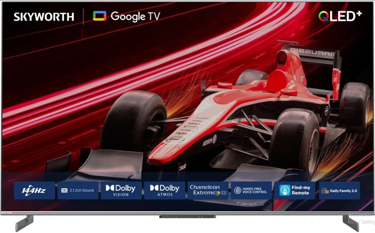 شاشة سكاي وورث QLED 65 بوصة بدقة 4K مع معدل تحديث 144 هرتز