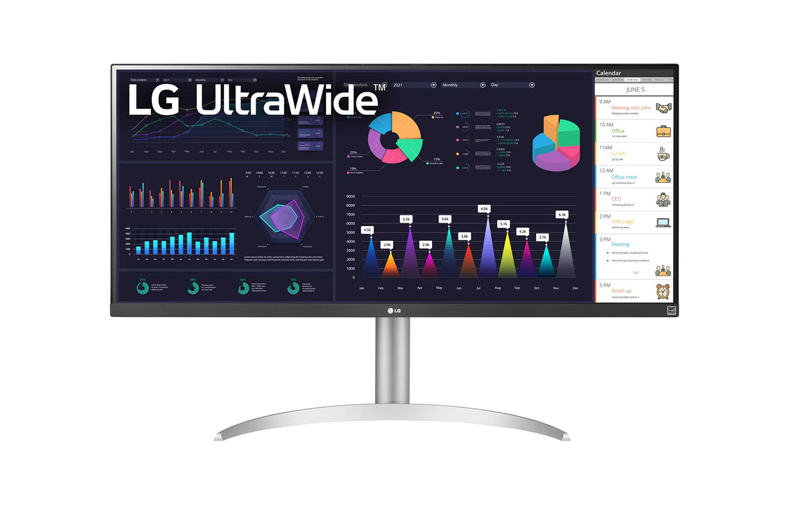 شاشة UltraWide مقاس 34 بوصة بدقة Full HD،معدل تحديث 100 هرتز، من ال جي