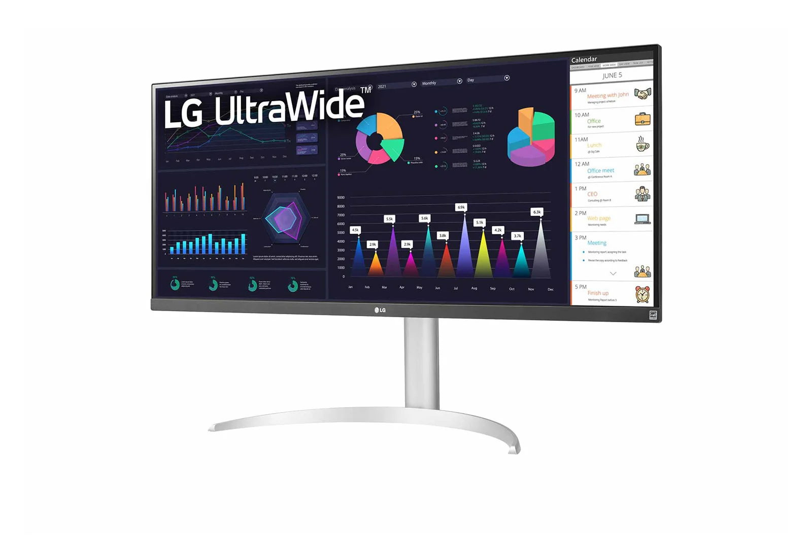شاشة UltraWide مقاس 34 بوصة بدقة Full HD،معدل تحديث 100 هرتز، من ال جي - Image 2