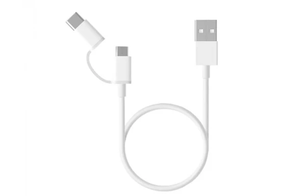 شاومي كيبل Mi 2-in-1 USB Cable (Micro USB to Type C) 100cm