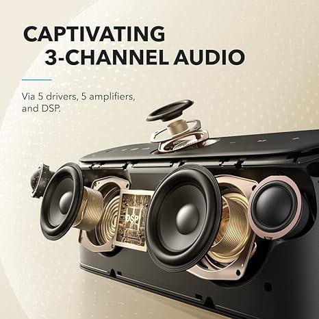 سماعة A3130011 Soundcore Motion X600 أسود بقوة 50W وصوت مجسّم من Anker - Image 3