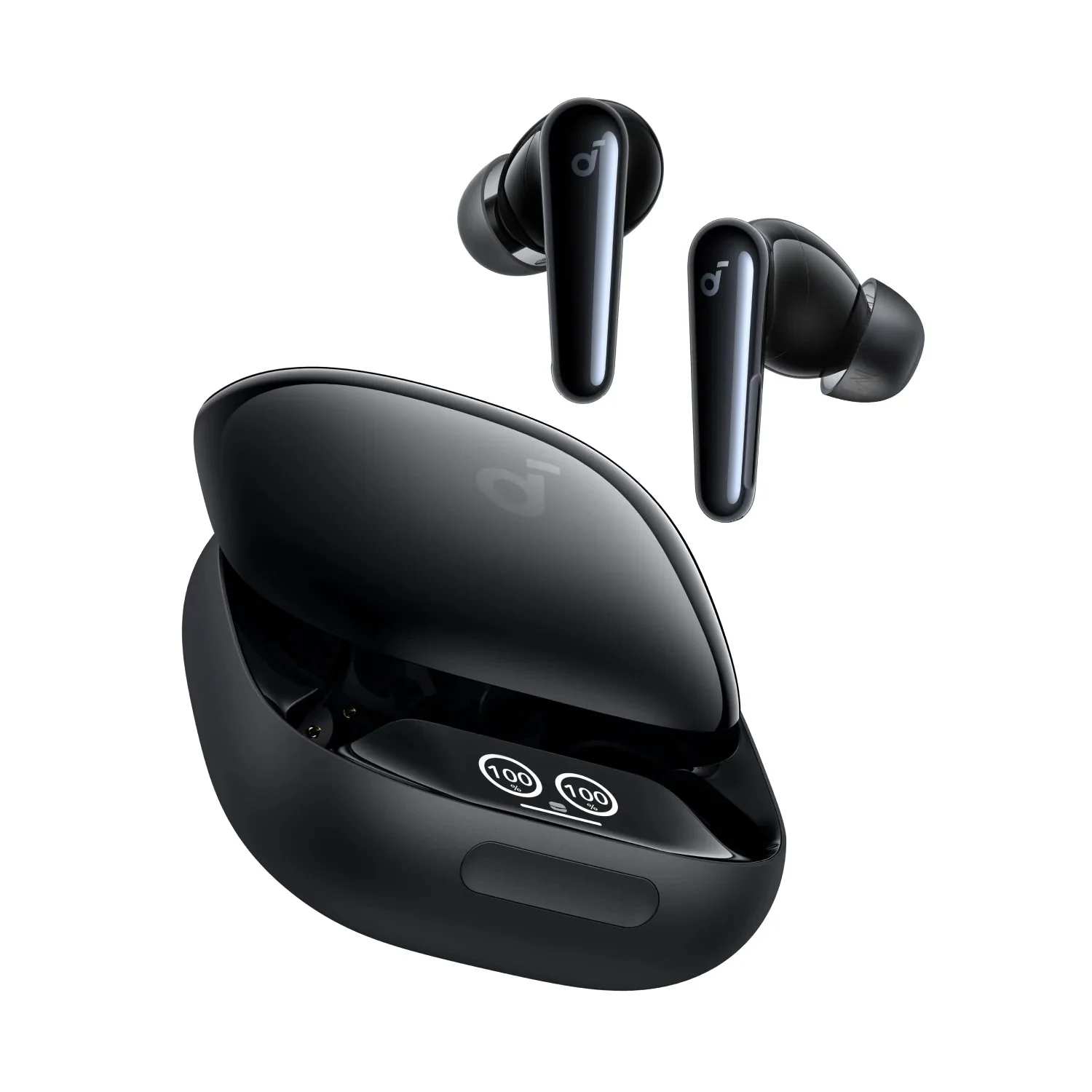 سماعات لاسلكية اسود Liberty 4 Pro بـ7 مستشعرات لإلغاء الضوضاء لتجربة غامرة من Anker