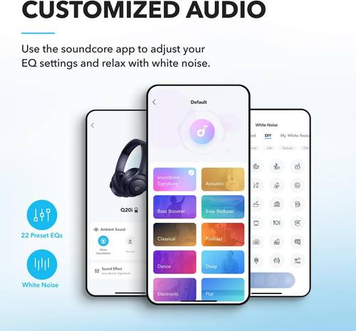 سماعات Soundcore Q20i - أزرق، صوت واضح وتصميم مريح من Anker - Image 6