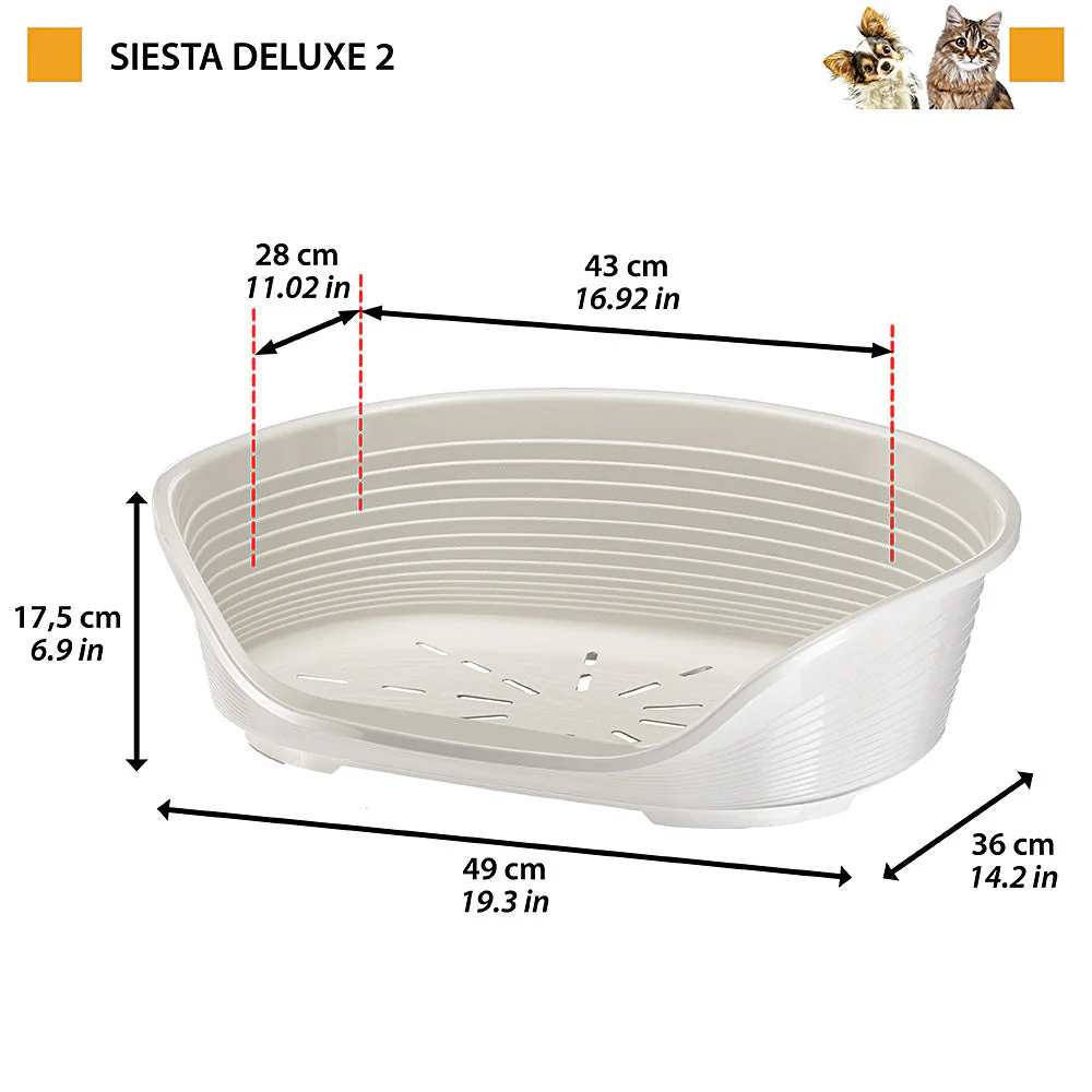 سرير بلاستيكي أزرق مقاس 4 للكلاب من Ferplast - Image 2