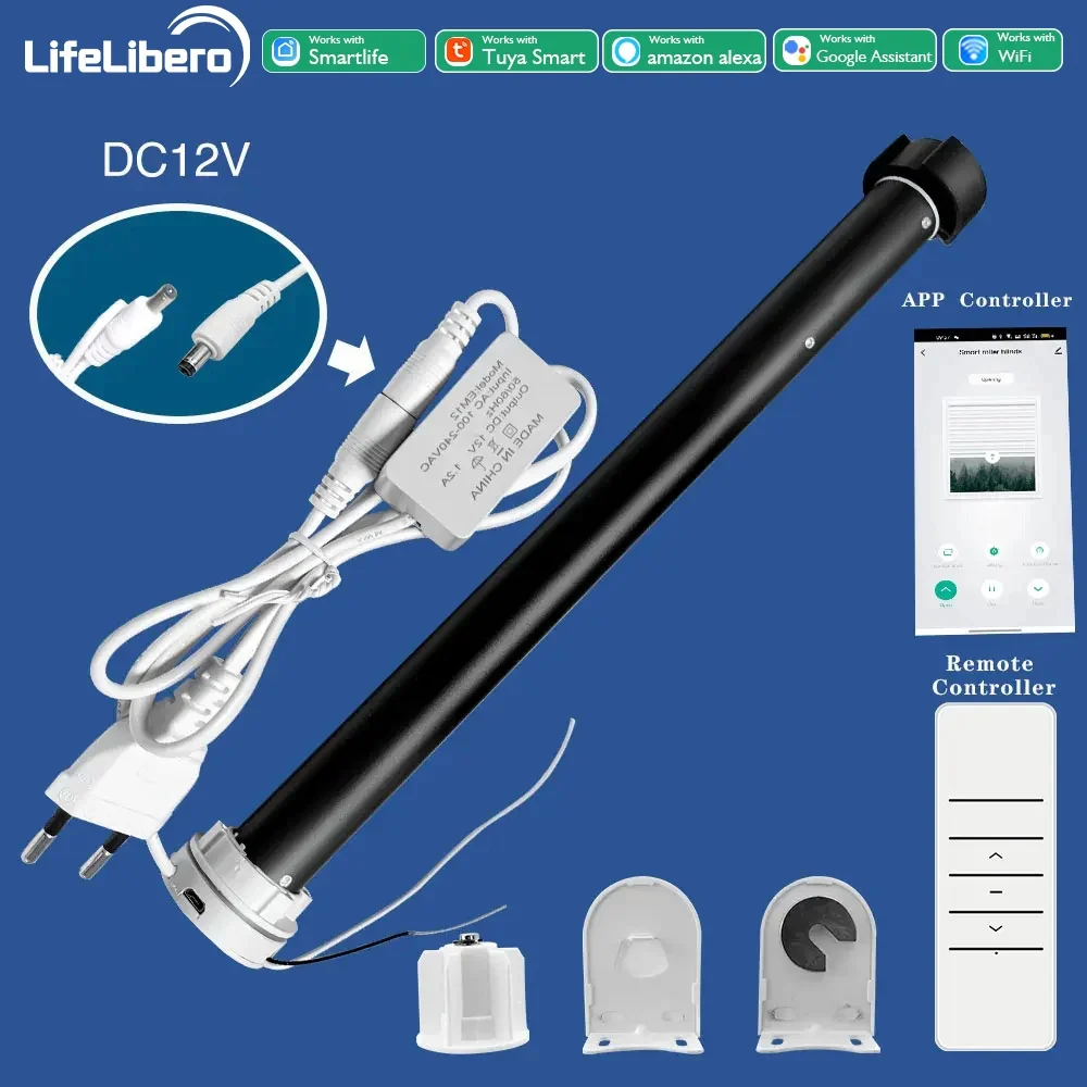 ستائر ذكية LifeLibero-Tuya واي فاي ستائر بمحرك ستائر دوارة ، ، جهاز تحكم عن بعد - Image 5