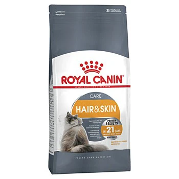 طعام جاف للقطط (Hair & Skin) لتحسين لمعان الفراء في 21 يومًا، 2 كجم من Royal Canin