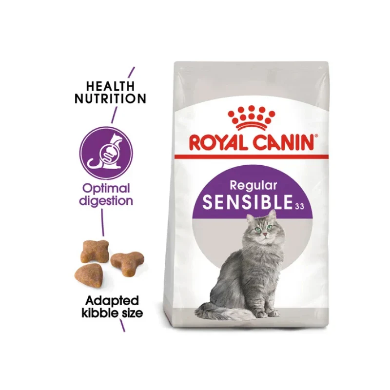 طعام جاف للقطط الحساسة (Sensible) لصحة الهضم والبول، 4 كجم من Royal Canin - Image 2