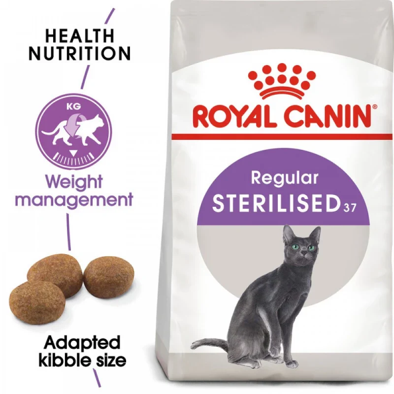 طعام جاف للقطط المعقمة للحفاظ على الوزن وصحة البول، 2 كجم من Royal Canin - Image 2