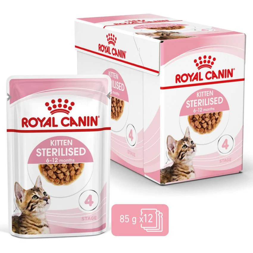 طعام رطب للقطط المعقمة 6-12 شهراً 12×85غ من ROYAL - Image 2