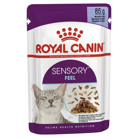 طعام رطب للقطط Sensory Feel بتركيبة حسية لتجربة طعام فريدة، 12x85غ من Royal Canin
