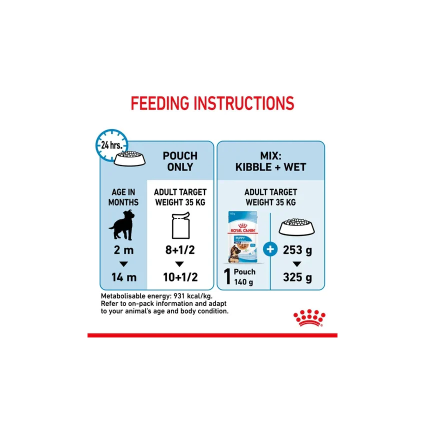 طعام رطب صلصة لجِراء السلالات الكبيرة الحجم، 10×140غ من ROYAL - Image 3