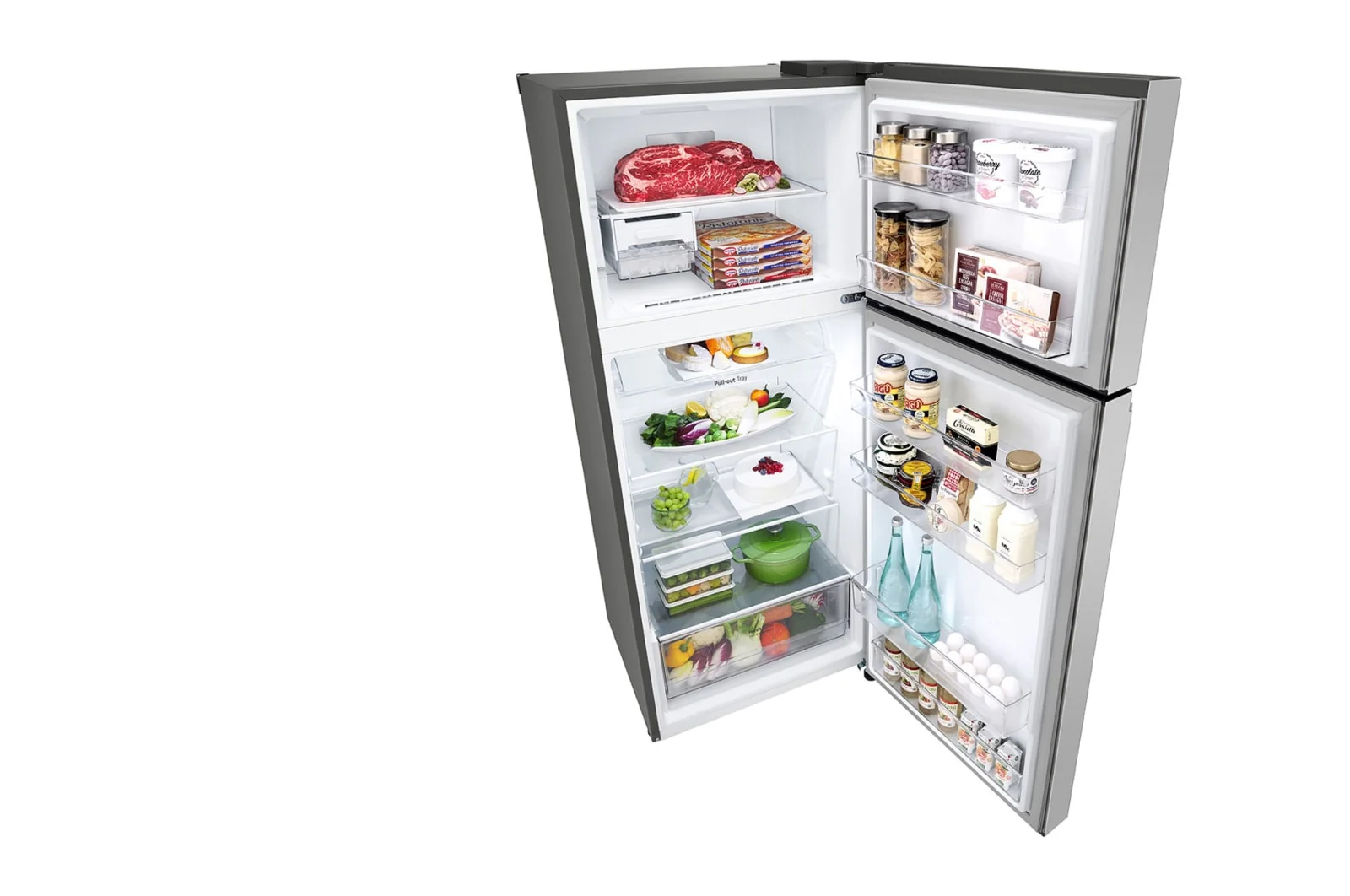 ثلاجة فريزر علوي ، 423 لتر سعة اجمالية ،ضاغط انفيرتر ™Smart Inverter ، لون فضي من ال جي - Image 11