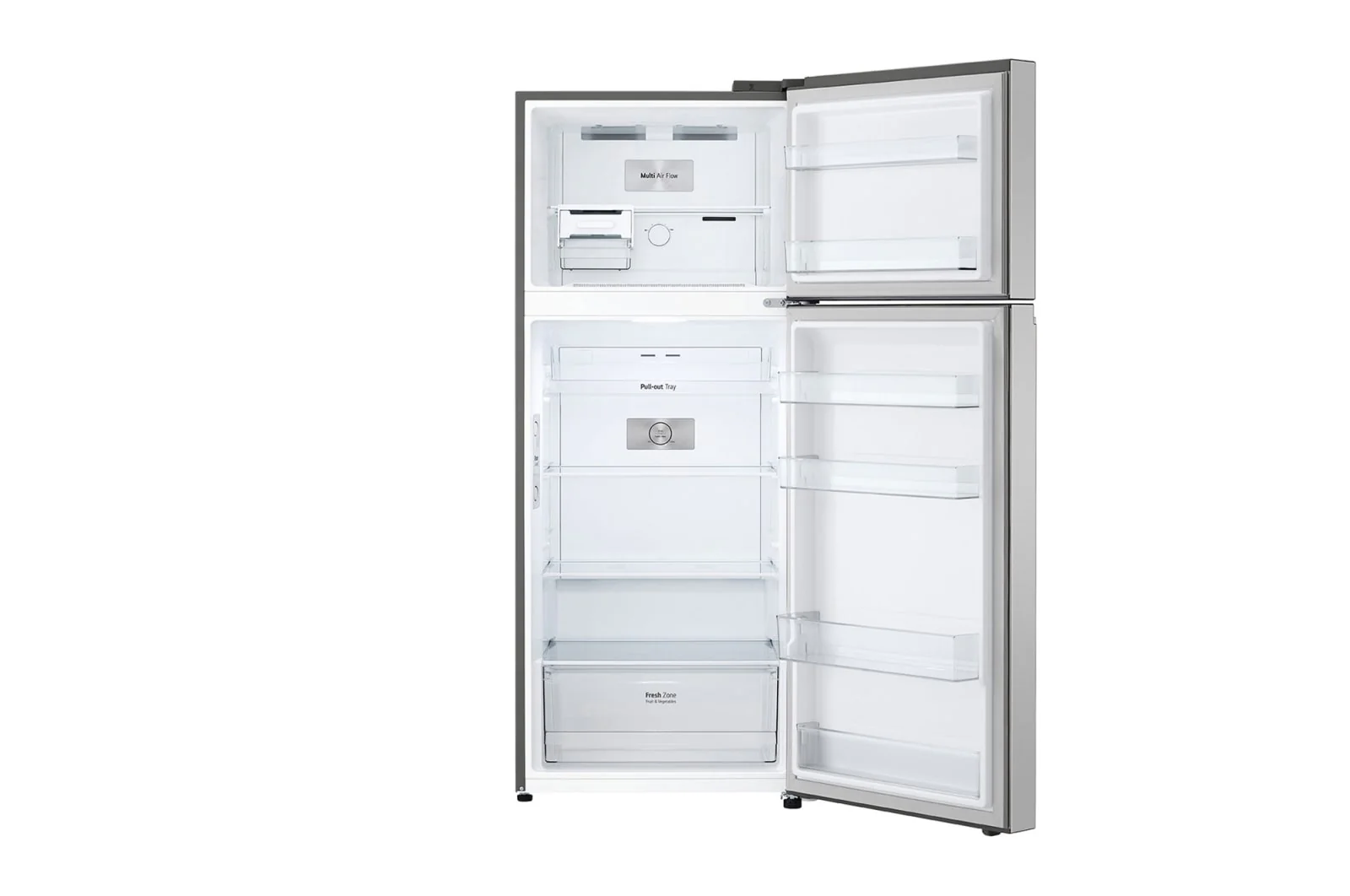 ثلاجة فريزر علوي ، 423 لتر سعة اجمالية ،ضاغط انفيرتر ™Smart Inverter ، لون فضي من ال جي - Image 12