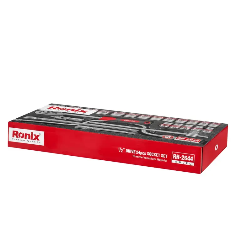طقم بوكس 24 قطعة حديد 1/2 من RONIX - Image 4
