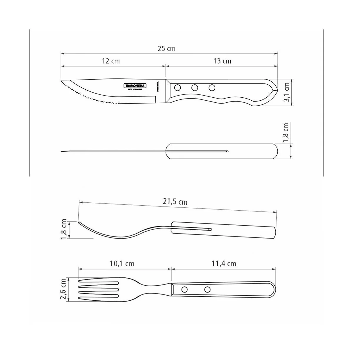 طقم أدوات باربكيو 15 قطعة من Tramontina Churrasco Polywood - Image 8