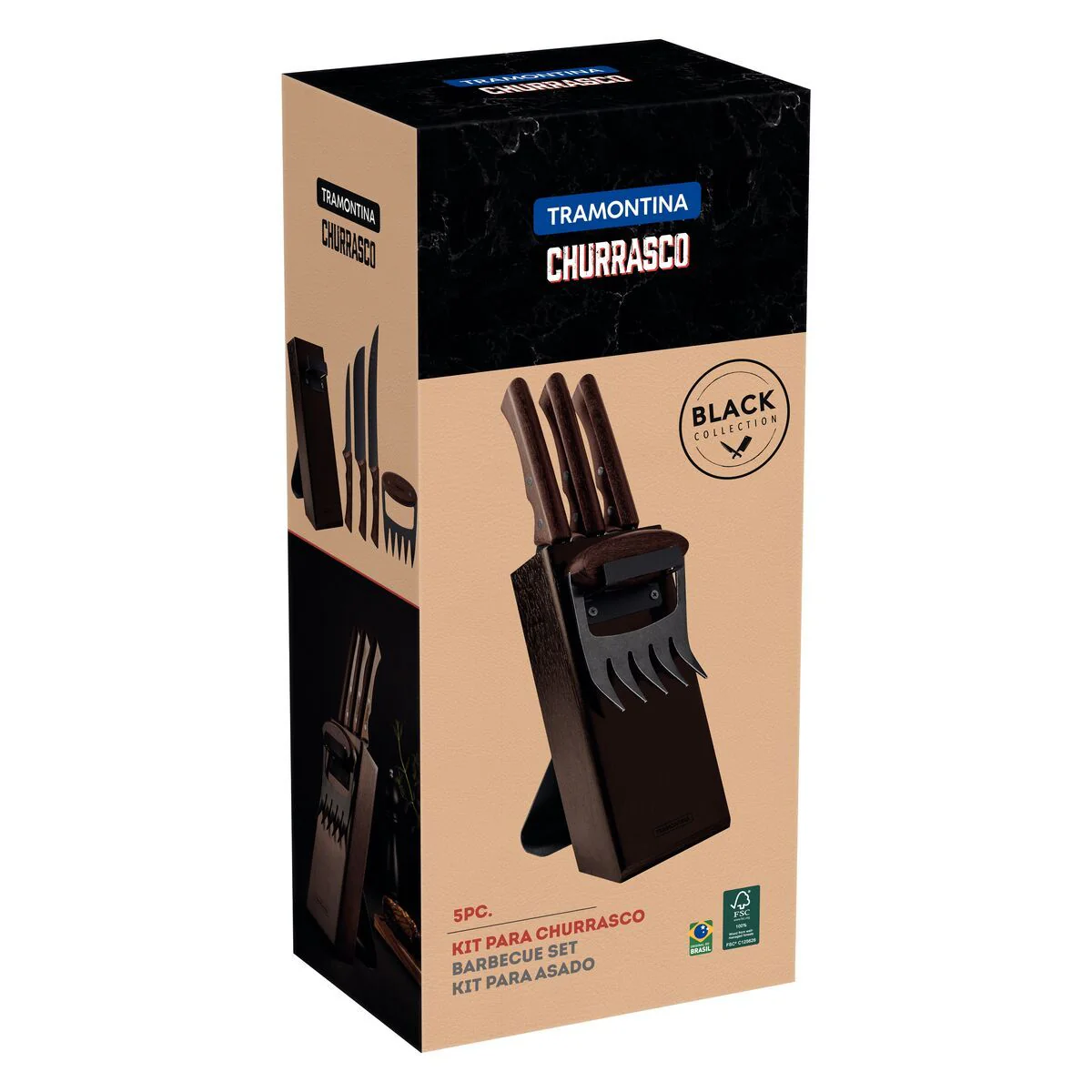 طقم أدوات باربكيو 5 قطع من Tramontina Churrasco - Image 4