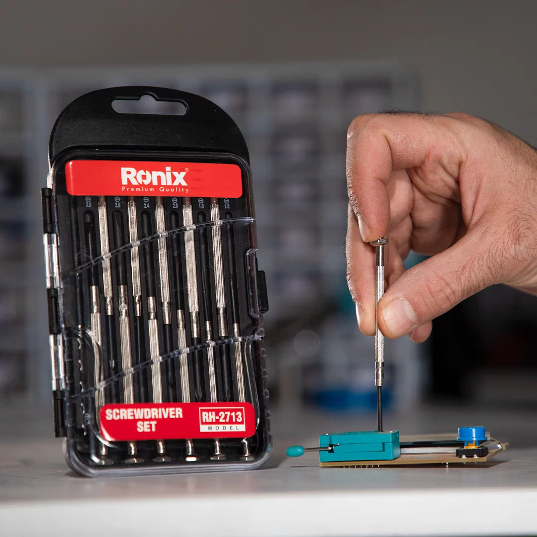 طقم مفك ساعة 12 قطع من RONIX - Image 3
