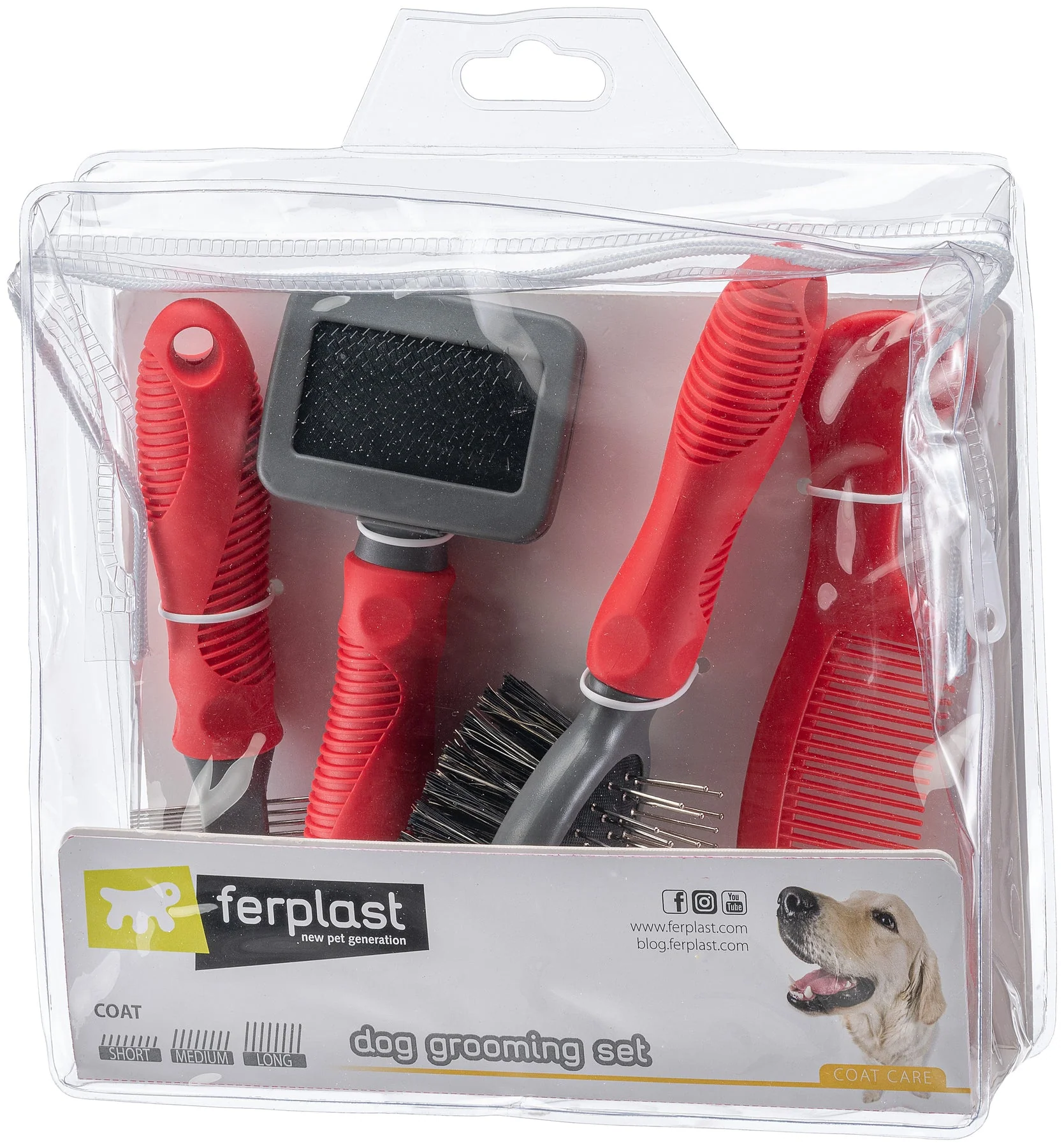 طقم عناية وتمشيط للكلاب من Ferplast