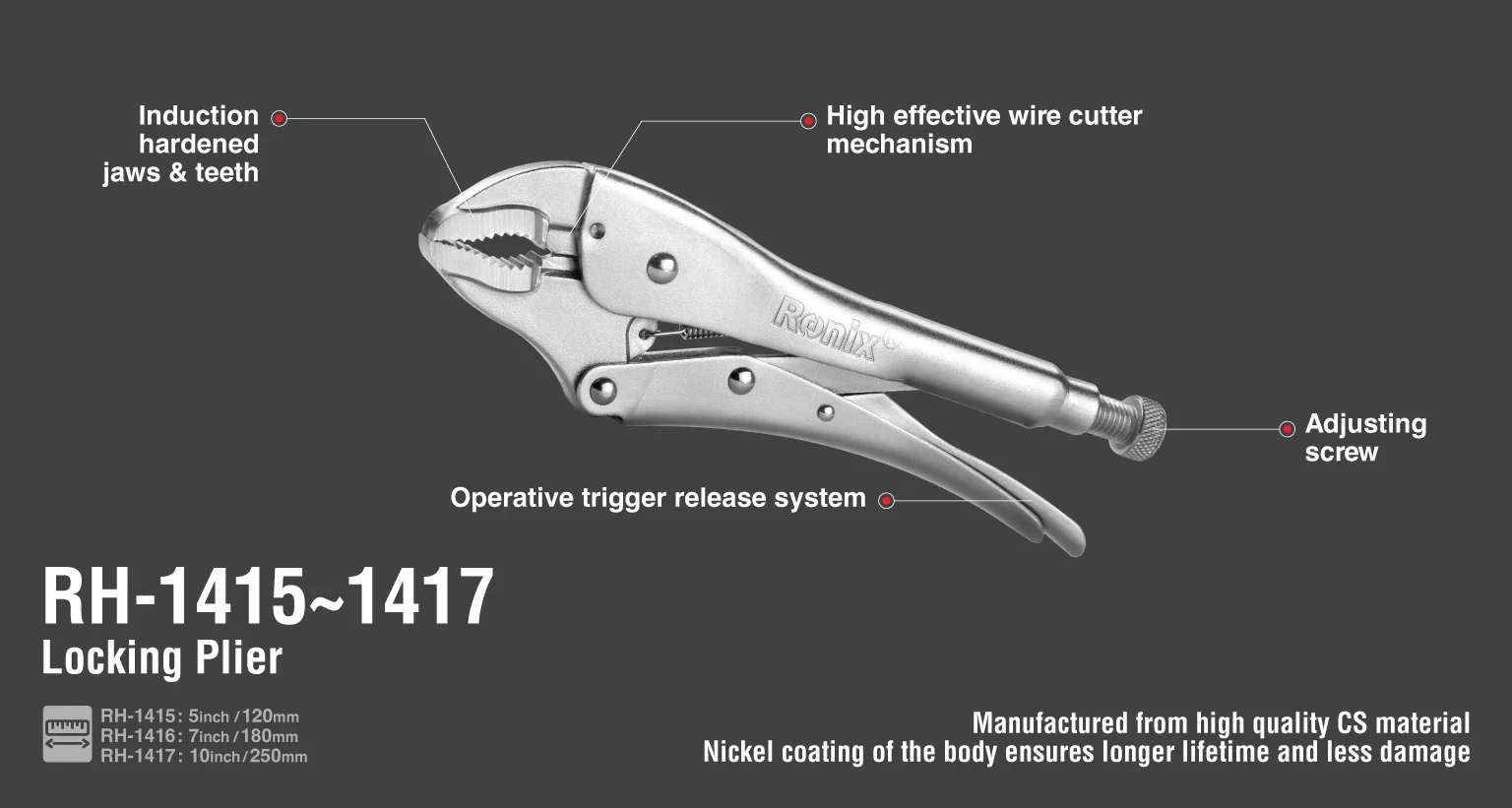 زرادية كبس 10" من RONIX - Image 6